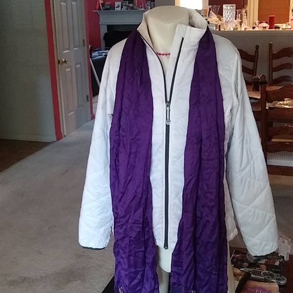 Purple straw Designer pillbox hat w widow net & satin bow $38 one size +scarf - Picture 7 of 13